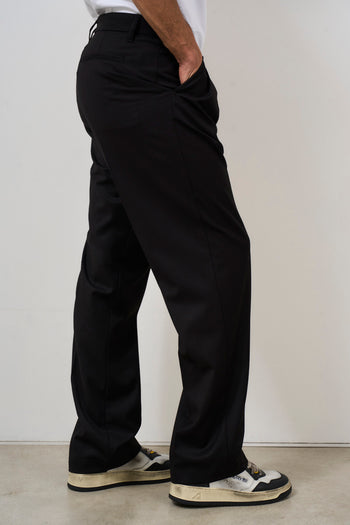 Men's black baggy trousers - 4