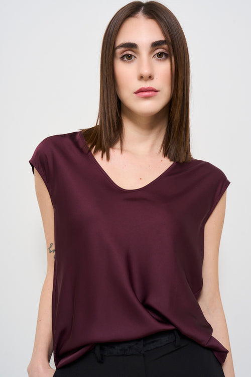 Women's burgundy blouse - 2