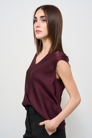 Women's burgundy blouse - 4