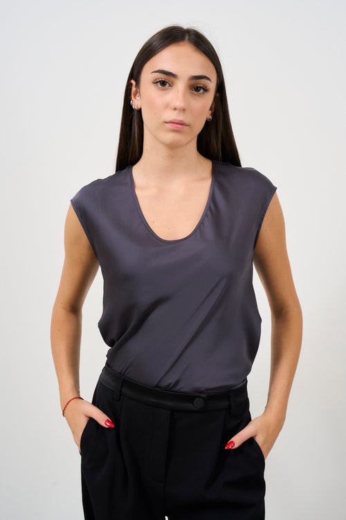 Blusa donna grigio