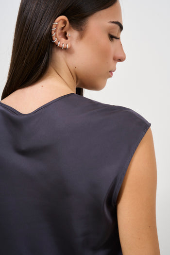 Blusa donna grigio - 3