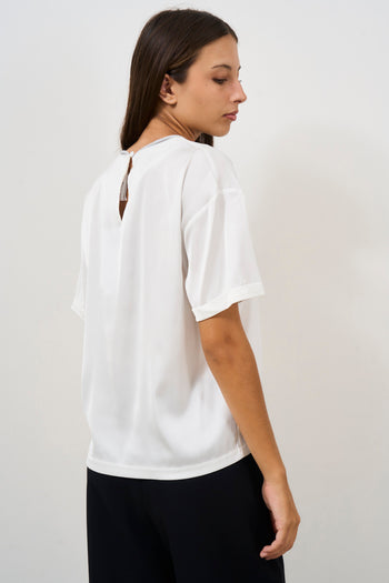 White satin women's t-shirt - 3