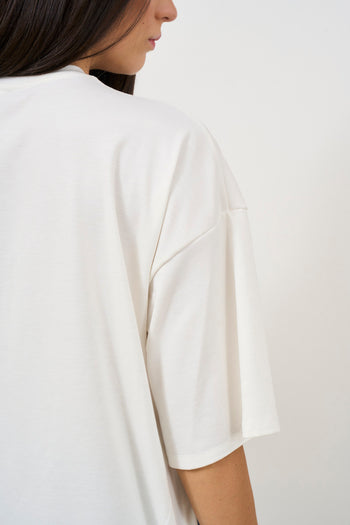 White women's T-shirt with side opening detail - 6