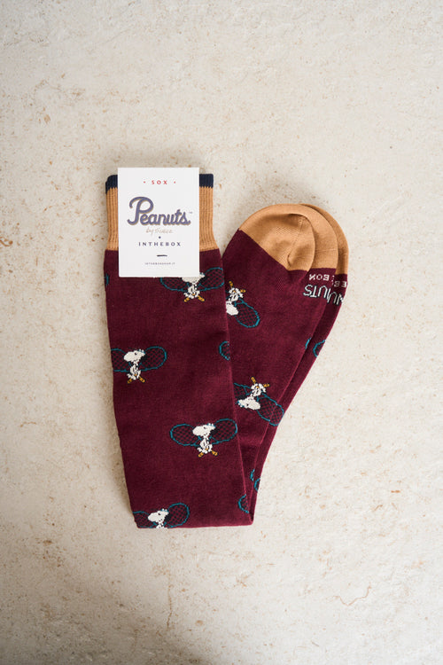 Snoopy burgundy men's socks