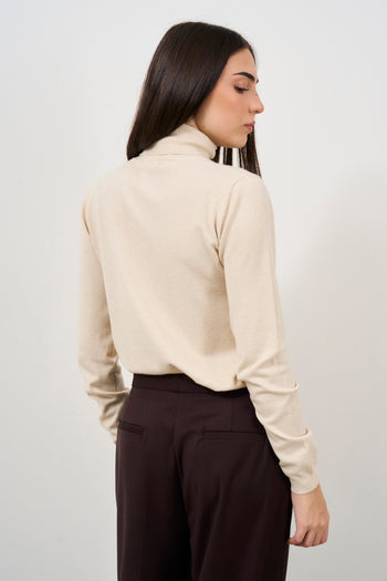 Women's beige turtleneck<br> - 3