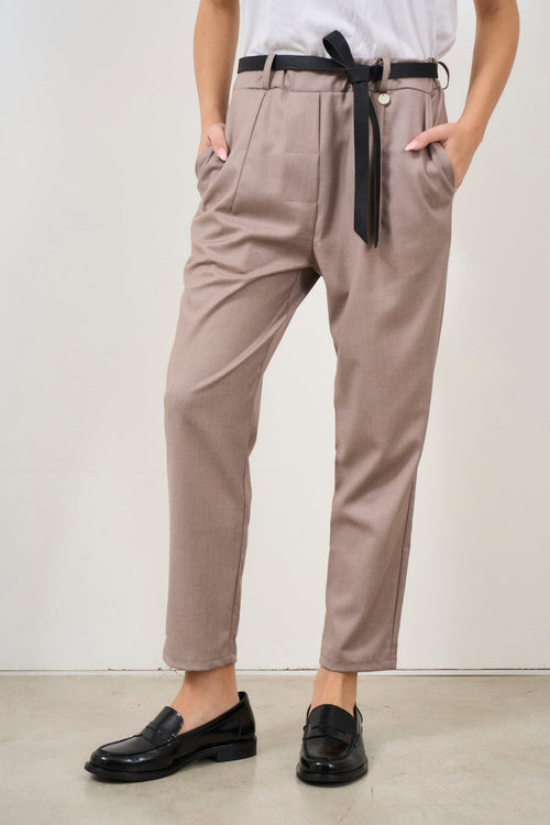 Pantalone donna regular fit beige - 2