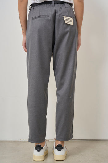 Women's regular fit grey trousers - 5