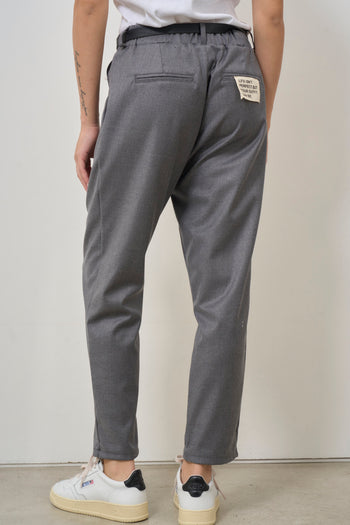 Women's regular fit grey trousers - 6