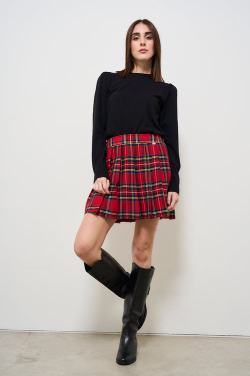 Women's pleated tartan skirt