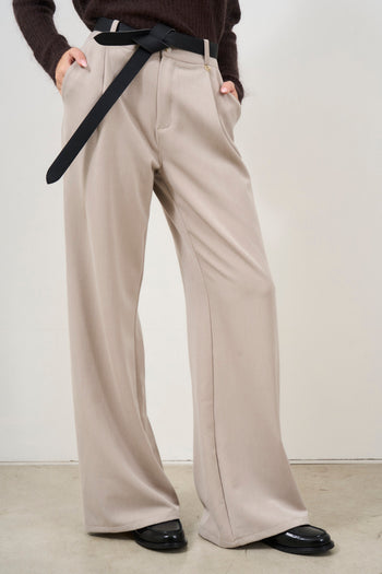 Beige women's palazzo trousers - 4