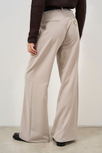 Beige women's palazzo trousers - 6