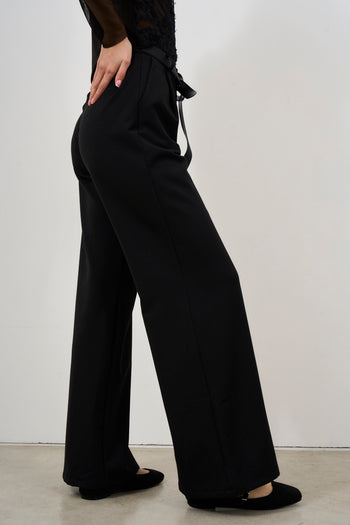 Pantalone donna nero a palazzo - 5