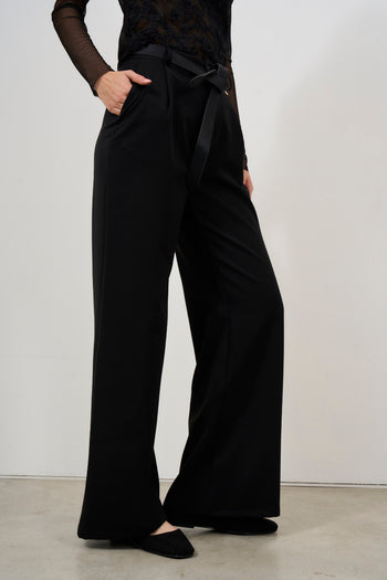 Pantalone donna nero a palazzo - 6