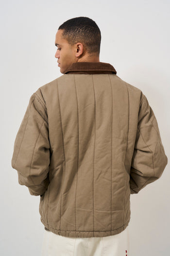 Beige men's bomber jacket - 5