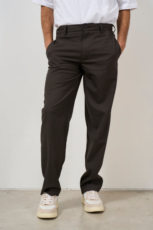 Men's brown loose fit trousers