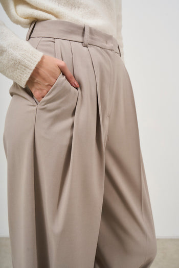 Pantalone palazzo con pence donna - 6