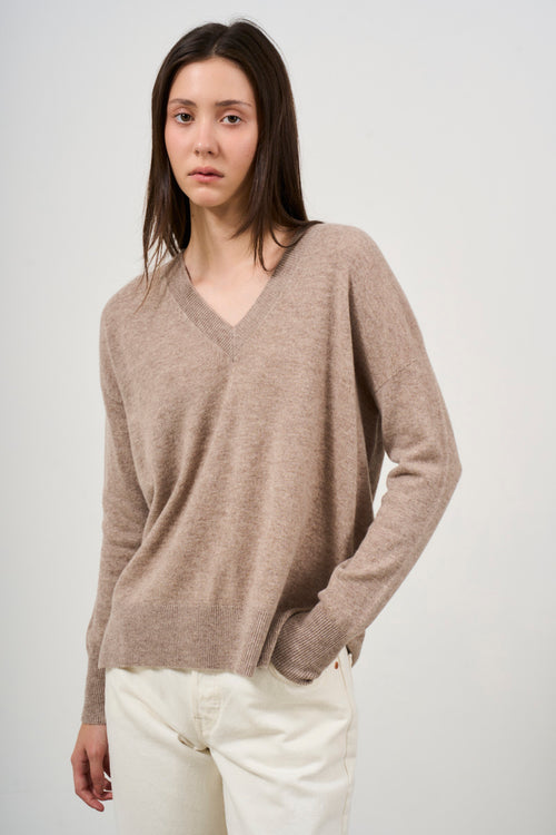 Maglione donna scollo a V - 1