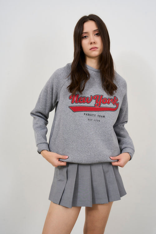 Women's grey sweatshirt with red writing - 2