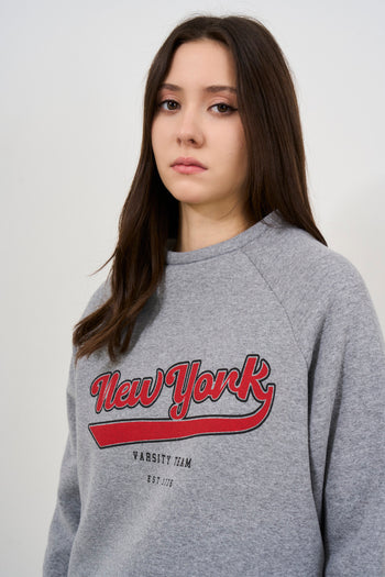 Women's grey sweatshirt with red writing - 3