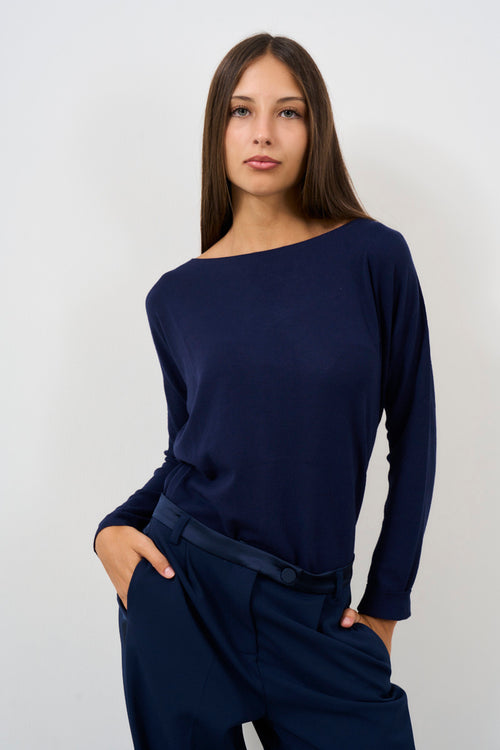 Women's boat neck sweater