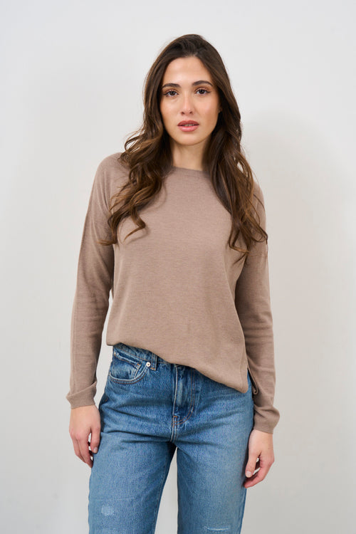 Women's turtleneck sweater in dove grey