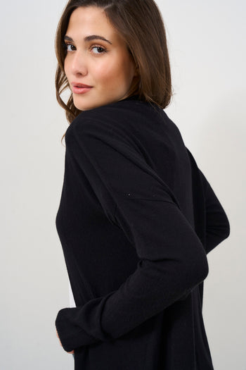 Cardigan donna nero - 5