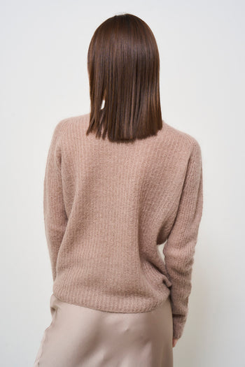 Women's turtleneck sweater in dove grey - 4