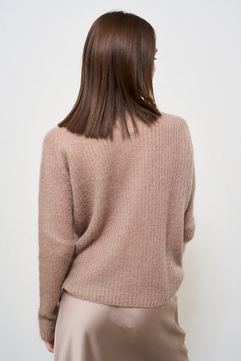 Women's turtleneck sweater in dove grey - 5