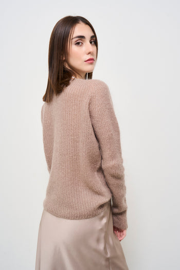 Women's turtleneck sweater in dove grey - 6