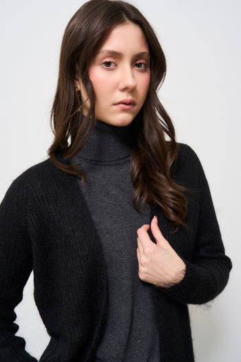 Cardigan donna nero - 3