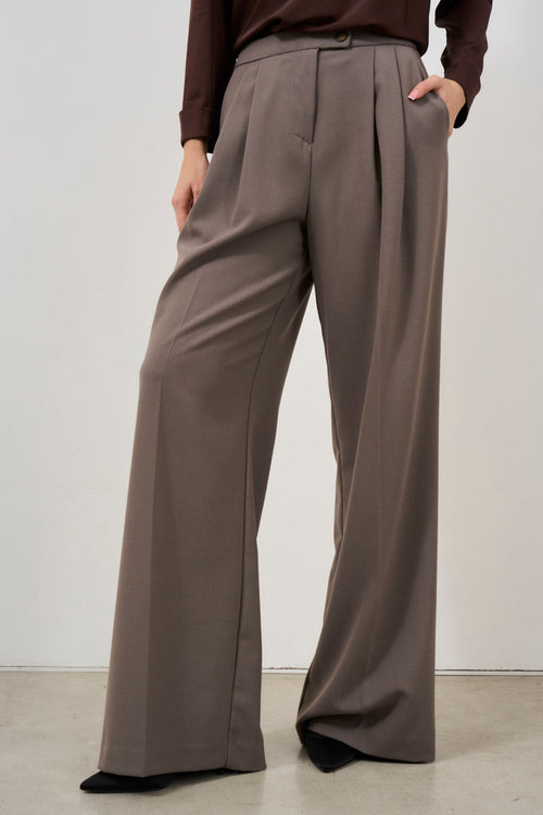 Women's dove grey palazzo trousers