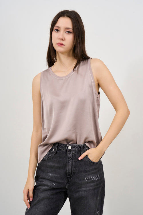 Women's pink sleeveless top