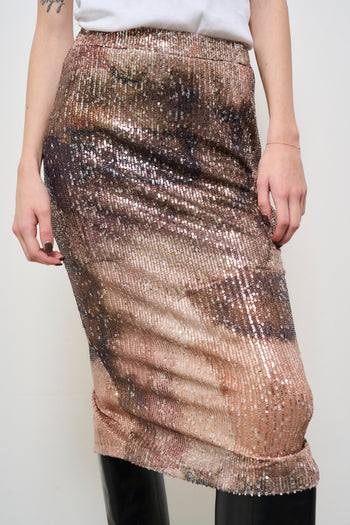 Women's skirt with gradient sequins - 9