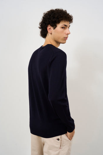 Maglia uomo girocollo blu notte - 6