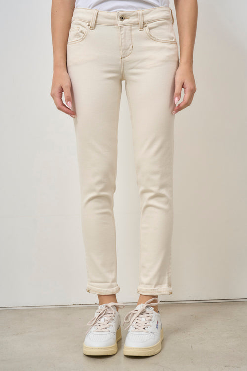 Jeans donna skinny panna