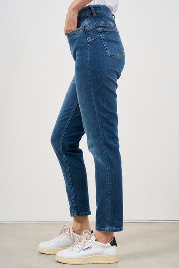 Women's straight blue jeans - 3