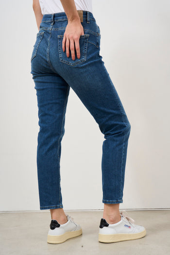 Women's straight blue jeans - 5