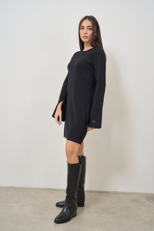 Black knitted women's dress