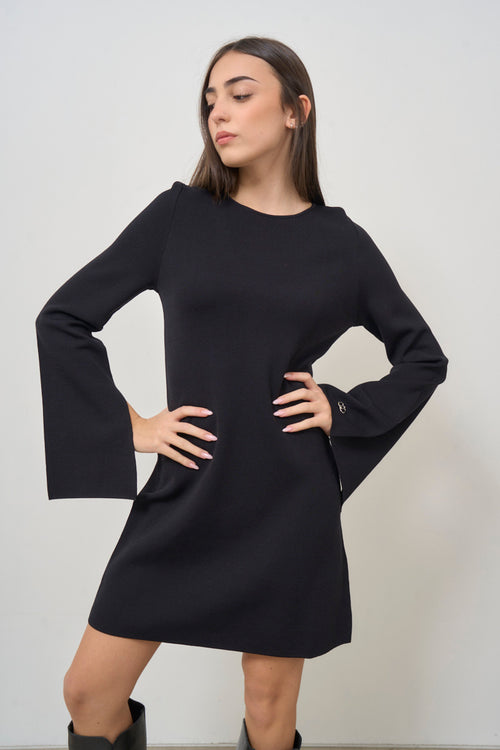 Black knitted women's dress - 2