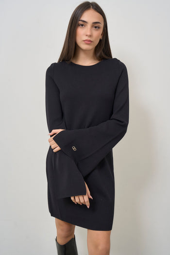 Black knitted women's dress - 3