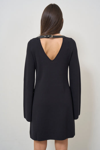 Black knitted women's dress - 6