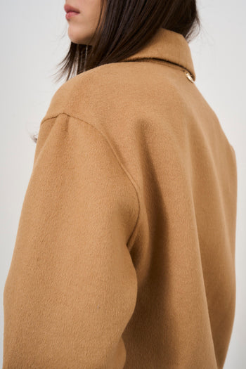 Women's camel wool blend jacket - 5