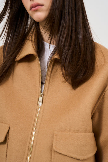 Women's camel wool blend jacket - 7