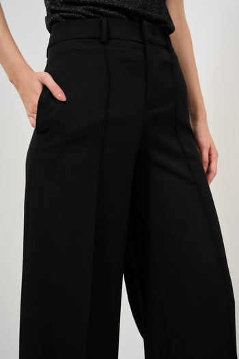 Women's black flare pants - 8