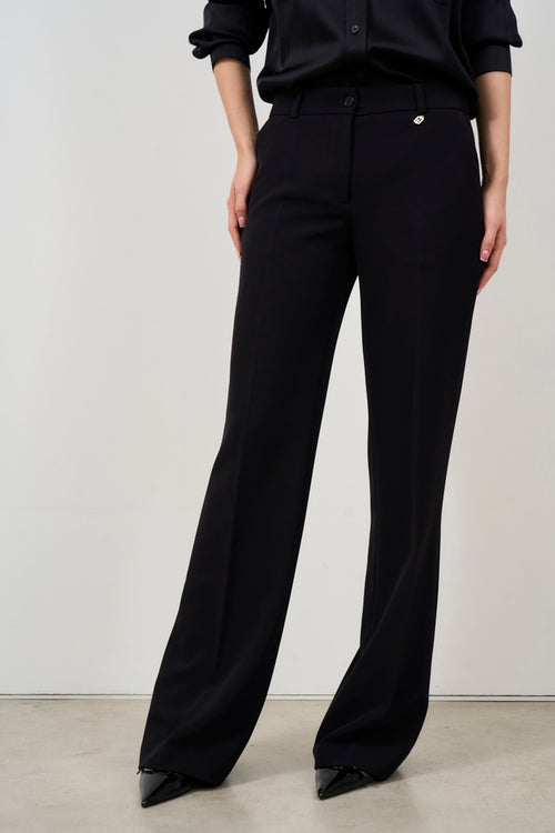 Pantalone donna flare nero