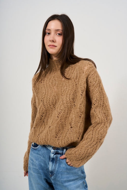 Maglione donna in misto alpaca - 2