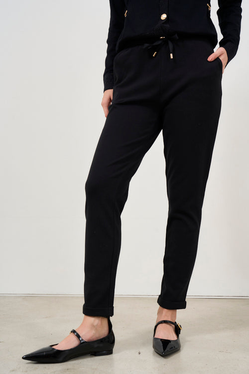 Pantaloni donna jogging neri