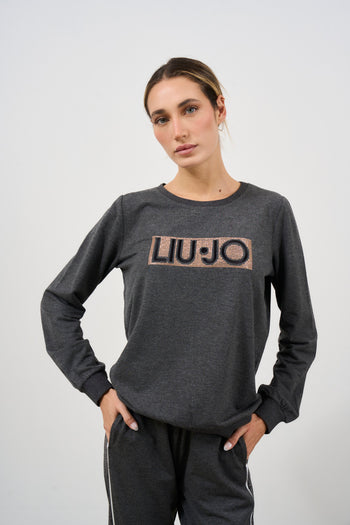 Women's grey crewneck sweatshirt - 4