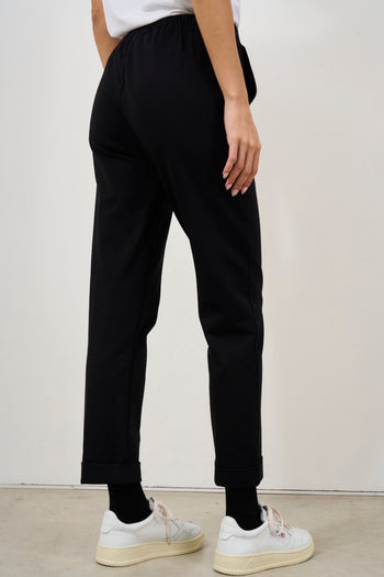 Pantalone donna nero gamba dritta - 4