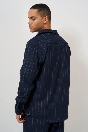 Men's blue pinstripe shirt - 8